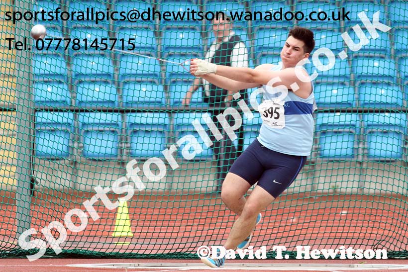 Mens under-20s hammer, Northern Championships, Sport City, Manchester. Photo: David T. Hewitson/Sports for All Pics